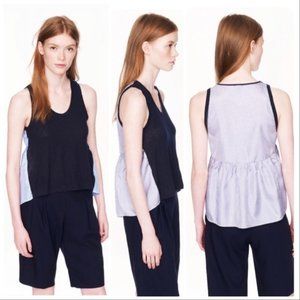 EUC J.Crew Navy Seersucker Tank Size XS